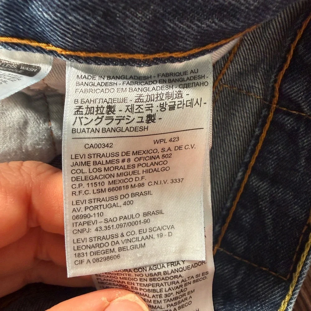 Levis 505 Regular Fit Jeans Mens 34x32‎ Blue Medium Wash Straight Leg Denim
